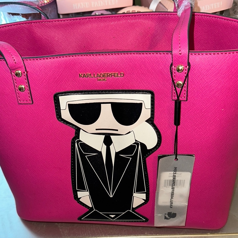 Karl Lagerfeld Pink Tote Bag